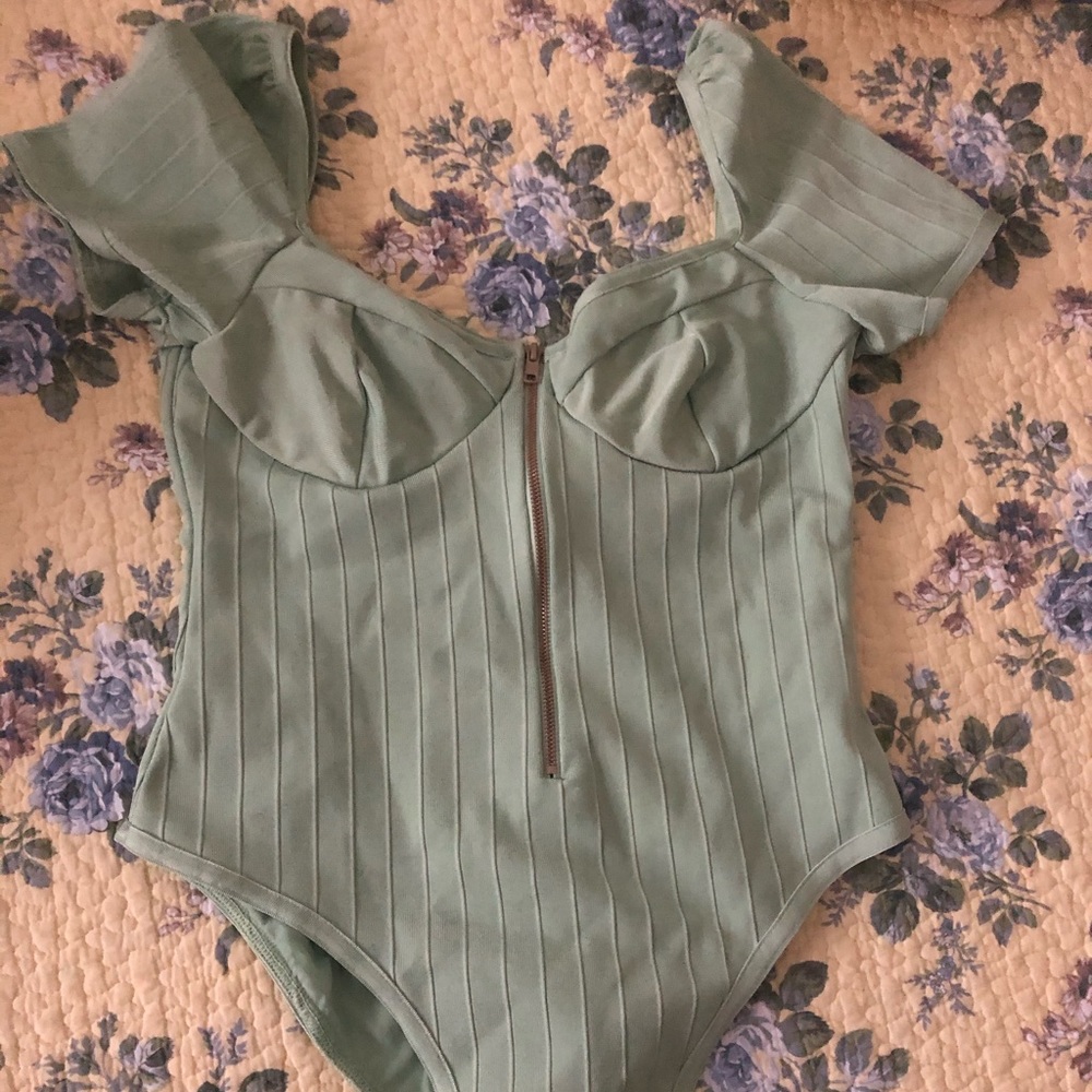 One Piece Ribbed Swimsuit